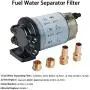 CARMOCAR Fuel Filter Water Separator replacement for Marine Outboard Motor Mercury with 3/8