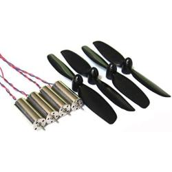 Hobbypower 8520 Coreless Brushed Motor Set 53000rpm 8.5x20mm + 75mm CW CCW Propeller
