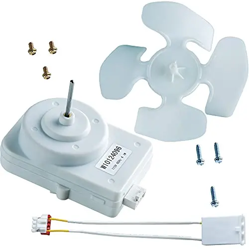 Canamax Premium W10124096 Refrigerator Condenser Fan Motor Kit - Compatible with Whirlpool Refrigerator - Replaces AP4318657, 1378525, W10124096, 2188538, 2188727, 2188728
