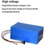 Jieoto E-Bike Battery Pack 48V Lithium-ion Battery for Electric Tricycles Moped Scooters Electric Mobility Scooter Suitable for 200W 350W 500W 750W 1000W Motor with Charger