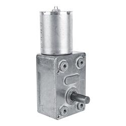 DC 12V 2 RPM Worm Gear Motor Reversible High Torque Turbo Geared Motor with Metal Reducer Gearbox for DIY Project