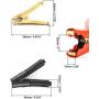 QWORK Battery Alligator Clips, 4 Pack, 100A Long Battery Clamps Jumper Cables Boost Clips for Car Auto Vehicle (2 Pcs Red + 2 Pcs Black)