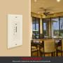 ENERLITES 3 Speed in-Wall Ceiling Fan Control, Slide Switch, 120VAC, 2.5A, Single-Pole, No Neutral Wire Required, 17000-F3-LA-F, Light Almond