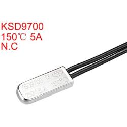 uxcell KSD9700 Thermostat, 150℃ Normally Close Temperature Switch Thermal Switch, N.C 5A Metal Temperature Controller 2pcs