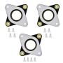 ManLee 3Pcs NEMA 17 Stepper Motor Steel and Rubber Vibration Dampers Stepper Motor Spacer Damper with M3 Screws for 3D Printer 42 Stepper Motor Shock Absorber for CNC Creality CR-10 CR-10S Ender