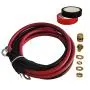 Iloote 5ft Trolling Motor Battery Cable Extension Kit Red & Black 8 Gauge Cables (Red & Black, 5)