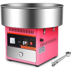 Pink Commercial Electric Cotton Candy Machine for Kids Family Pink Girls,1000W Large Commercial Household Cotton Candy Maker Candy Floss Machine,for Making The Taste of Childhood