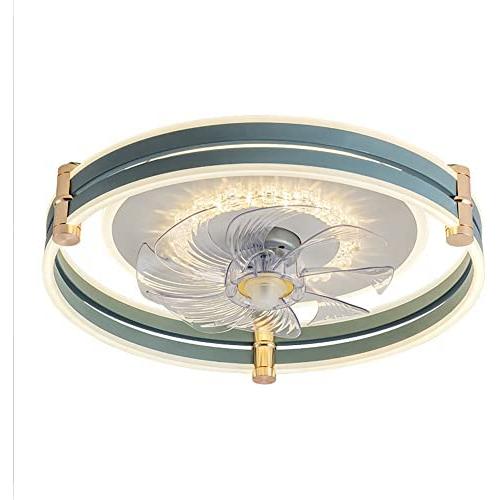 TiffyDance Home Office LED Lighting Ceiling Fan with Lights and Remote Control Dimmable Silent Modern Metal Acrylic Controller Fan Ceiling Lampe Decorative for Kids Childrens