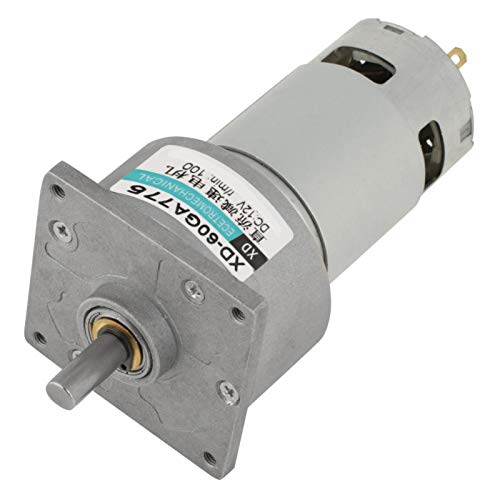 DC 12V/24V 35W Micro-Reduction Gear Motor Metal Gear Motor Speed Adjustable CW/CCW Suitable for Office, Home Automation, Production Renovation, Safety Equipment(12v100 Turn)