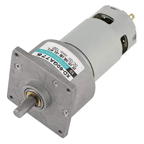 DC 12V/24V 35W Micro-Reduction Gear Motor Metal Gear Motor Speed Adjustable CW/CCW Suitable for Office, Home Automation, Production Renovation, Safety Equipment(12v100 Turn)