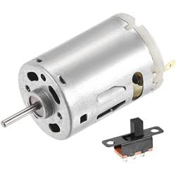 MECCANIXITY DC 12V 10000RPM Mini Magnetic Motor with 50V 0.5A 3 Pin 2 Position On/OFF SPDT Mini Slide Switch 5 Pcs