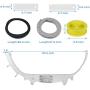 Upgraded WE49X20697 Dryer Bearing Kit Compatible with GE Dryer, Includes WE3M26 Top Bearing & WE09X20441 Felt Seal & WE12M29 Drive Belt & WE1M504 & WE1M1067 Drum Slides & WE12X83 Pulley Idler