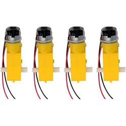 UPMSX 4 pcs TT DC Gearbox Motor Dual Shaft 3-6V Gear Motor for Arduino Smart Car Robot