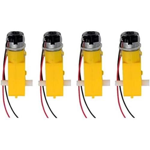 UPMSX 4 pcs TT DC Gearbox Motor Dual Shaft 3-6V Gear Motor for Arduino Smart Car Robot