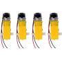 UPMSX 4 pcs TT DC Gearbox Motor Dual Shaft 3-6V Gear Motor for Arduino Smart Car Robot