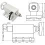 Rotational 4th Axis A axis Rotary table Fourth axis 3 Jaw Chuck Gapless harmonic reducer gearbox stepper motor K11-100mm dividing head with 65mm Tailstock for CNC Router Engraving Milling Machine