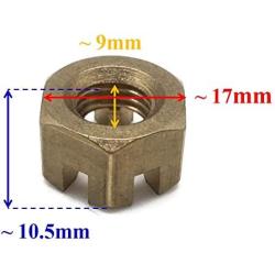 Boat Motor Propeller Prop Nut 369-64121-0 M 11-16147 16147 for Mercury Mercruiser Tohatsu Nissan Quicksilver Outboard 4-9.8HP 2/4-stroke Engine