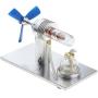 Teerwere Stirling Engine Motor Metal Single Cylinder Stirling Engine Model Alcohol Heating Steam Power Physics Science Experiment Engine Model Toys (Color : Silver, Size : One Size)