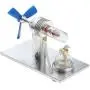 Teerwere Stirling Engine Motor Metal Single Cylinder Stirling Engine Model Alcohol Heating Steam Power Physics Science Experiment Engine Model Toys (Color : Silver, Size : One Size)