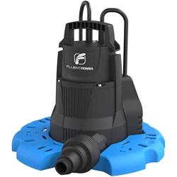 FLUENTPOWER Automatic Pool Cover Pump, 1/4 HP 2310GPH Submersible Water Removal Pump, with Check Valve Adapter, for Swimming Pool, Hot Tub, Boat Covers, Water Beds, Rooftop, Shallow Pit Water