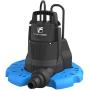 FLUENTPOWER Automatic Pool Cover Pump, 1/4 HP 2310GPH Submersible Water Removal Pump, with Check Valve Adapter, for Swimming Pool, Hot Tub, Boat Covers, Water Beds, Rooftop, Shallow Pit Water