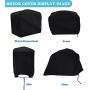 Outboard Motor Cover 600D Water Resistant Oxford Fabric, Boat Motor Cover Universal Size, Motor Hood Cover Fits 100-225HP Black