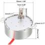 uxcell Synchronous Motor AC 12V 5-6RPM 50-60Hz CCW/CW 4W Turntable Gear Box for Microwave Oven