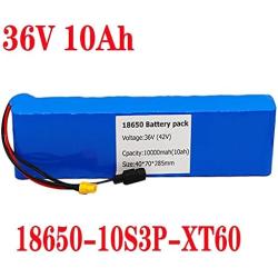YUWYP 36V Battery 10S3P 10Ah 42V 18650 Lithium ion Battery Pack for ebike Electric car Bicycle Motor Scooter with 20A BMS 500W