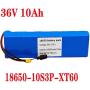 YUWYP 36V Battery 10S3P 10Ah 42V 18650 Lithium ion Battery Pack for ebike Electric car Bicycle Motor Scooter with 20A BMS 500W