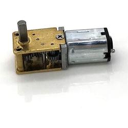 Xuulan Xianglaa-Motor 1pcs N20 DC 3V-12V Mini Micro Worm Gear Motor, w/Full Metal Gearbox Gearwheel Large Torque 90°-Axis 15RPM-120RPM, (Speed(RPM) : 3V 30RPM)