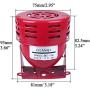 DIANQI DC12V, 110dB Red Mini Electric Motor Alarm Bell, Horn Sound Buzzer, Siren for Suitable for warning information of small hoist, light transfer cars and the inside of small vessel.