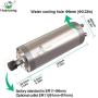 Huanyang Water Cooled CNC Spindle Milling Motor 110V 800W 24000RPM 400hz Φ65mm ER11 Collet