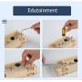 AKADA Screwdriver Board for Kids and Toddlers,Montessori Preschool Education Toy,Basic Skills Learning Toy for 3+ Years Old
