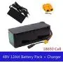 Jieoto 48V 12000mAh Electric Bicycle Lithium-ion Battery 12000mAh E-Bike Battery Pack for 200W/ 350W/ 500W/ 750W/ 1000W Motors for Mountain Bike Electric Scooterwith Charger