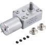 uxcell Worm Geared Motor W Rigid Flange Shaft Coupling,DC 12V 15RPM Motor,H12xD10 6mm ID Shaft Coupling 2Pcs