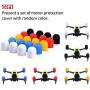 Propeller Spare Blades for DJI FPV Drone Accessories (Gold) - Gift Propeller Motor Dust-Proof Protection Cover