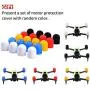 Propeller Spare Blades for DJI FPV Drone Accessories (Red) - Gift Propeller Motor Dust-Proof Protection Cover