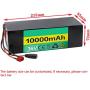 Jieoto 36V 10000mAh Lithium Battery 10Ah 10S 2P T-Plug E-Bike Li-ion Battery Pack Suitable for 500W 350W 250W 200W Electric Bicycles Motors with Charger and BMS