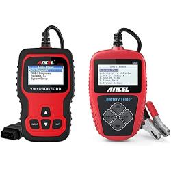 ANCEL VD500 OBDII Diagnostic for VAG Engine EPB ABS SRS Oil Throttle Brake Reset Tool ANCEL BA101 12V 100-2000 CCA 220AH Load Battery Tester Car/Boat/Motorcycle and More