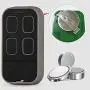 XIHADA Universal Garage Door Remote with Clip Universal Garage Door Opener Remote Universal Gate Remote Control Homelink Remote with Clip (Black with Brown )