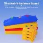 MOCUTEEN Kids Balance Beam Toddler Stepping Stones Max Load 220LBS Non-Slip Textured Surface & Rubber Pads Bottom Promote Agility Coordination Five Star Pattern
