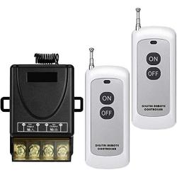 YETOR Remote Control Switch,DC 12V/24V/48V/72V/ 40A Relay Wireless Remote Switch with 984FT Long Rage for Anti-Theft Alarms, Security Systems Roller Lind Door,Gate Barriers(12V Switch)