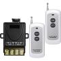YETOR Remote Control Switch,DC 12V/24V/48V/72V/ 40A Relay Wireless Remote Switch with 984FT Long Rage for Anti-Theft Alarms, Security Systems Roller Lind Door,Gate Barriers(12V Switch)