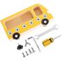 Screw Driver Boards Montessori Toy: 1 Set of Wooden Fire Truck Toys STEM Driver Spanner Kits Basic Skill Educational Learning Sensory Toy for Kid