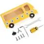 Screw Driver Boards Montessori Toy: 1 Set of Wooden Fire Truck Toys STEM Driver Spanner Kits Basic Skill Educational Learning Sensory Toy for Kid
