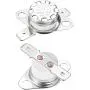 uxcell KSD301 Thermostat 150°C/302°F 10A Normally Closed N.C Adjust Snap Disc Temperature Switch for Microwave,Oven,Coffee Maker 2pcs