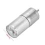 DC Gear Motor, 12V 25GA-370 Full Metal Brush Gear Motor High Torque Low Speed Reduction Geared Motor Centric Output Shaft 25mm Outer Diameter Gearbox for Electronic Lock(12V 100RPM)