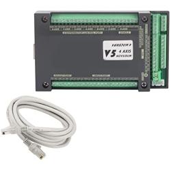 Stepper Motor Driver Ethernet MACH3 Motion Control Card Set, 4 Axis NVEM CNC Controller Ethernet MACH3 Card Network Cable for Stepper Motor