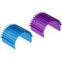 MECCANIXITY Motor Heat Sink Cooling Fins Aluminum 26mm Dia Sky Blue Purple for 370 380 Motor 2pcs