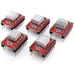 Easy to Repair Printer Accessories A4988 Compatible Stepper Stepstick for Motor Diver Module with Heat Sink Fit Fit for 3D Printer Controller Ramps 1.4(Pack of 5Pcs) Durable